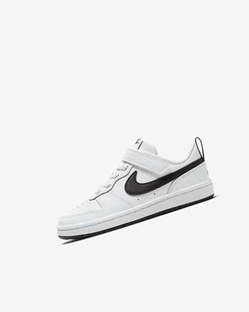Buty Chłopięce Nike Court Borough Low 2 Białe Czarne | PL_2547