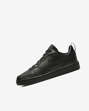 Buty Chłopięce Nike Court Borough Low 2 Czarne Czarne Czarne | PL_2807