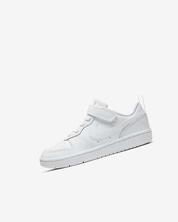 Buty Chłopięce Nike Court Borough Low 2 Białe Białe Białe | PL_4577