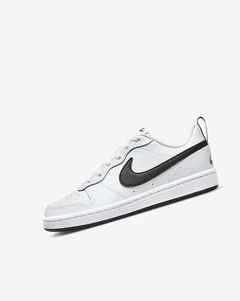 Buty Chłopięce Nike Court Borough Low 2 Białe Czarne | PL_4940