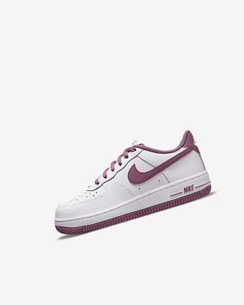 Buty Chłopięce Nike Force 1 '06 Białe Białe Głęboka Bordowe | PL_2885