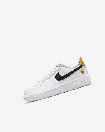 Buty Chłopięce Nike Force 1 LV8 Białe Czarne | PL_2566