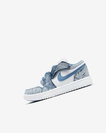 Buty Chłopięce Nike Jordan 1 Low Alt Białe Białe Niebieskie | PL_5546
