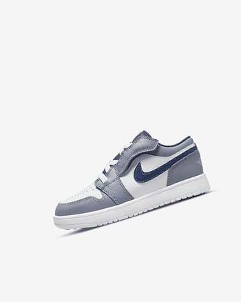 Buty Chłopięce Nike Jordan 1 Low Alt Granatowe Białe | PL_2900