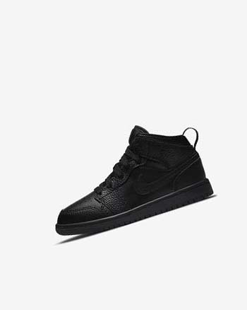 Buty Chłopięce Nike Jordan 1 Mid Czarne Czarne Czarne | PL_2756