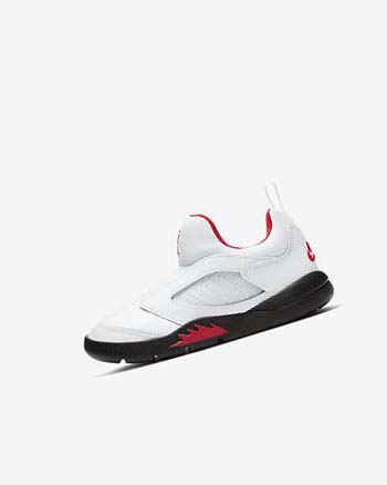 Buty Chłopięce Nike Jordan 5 Retro Little Flex Białe Czarne Czerwone | PL_2812