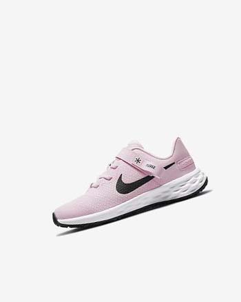 Buty Chłopięce Nike Revolution 6 FlyEase Różowe Czarne | PL_2355