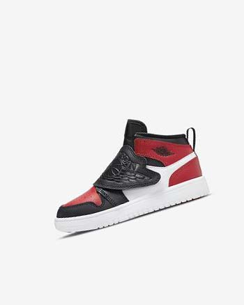 Buty Chłopięce Nike Sky Jordan 1 Czarne Czerwone Białe Ciemny Szare | PL_3288