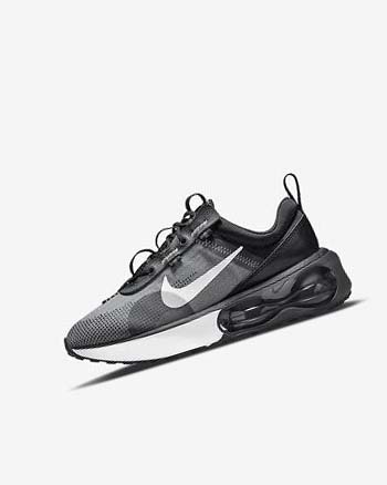 Buty Codzienne Chłopięce Nike Air Max 2021 Czarne Szare Białe | PL_5500