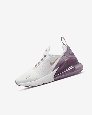 Buty Codzienne Chłopięce Nike Air Max 270 Białe Białe Metal Czerwone Brązowe | PL_3240