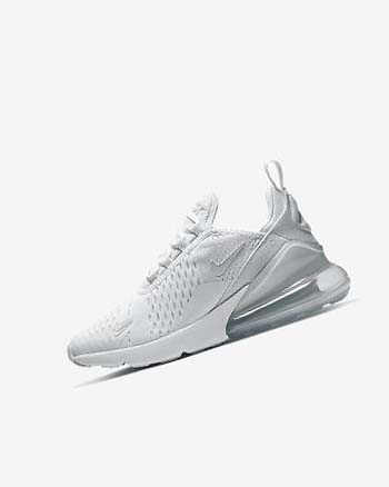 Buty Codzienne Chłopięce Nike Air Max 270 Białe Metal Srebrne Białe | PL_4752