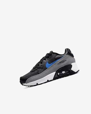 Buty Codzienne Chłopięce Nike Air Max 90 Czarne Szare Ciemny Szare Niebieskie | PL_5084