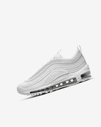 Buty Codzienne Chłopięce Nike Air Max 97 Białe Metal Srebrne Białe | PL_4860