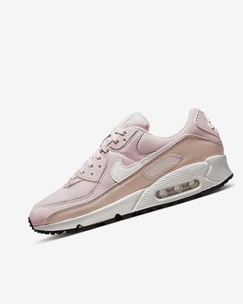 Buty Codzienne Damskie Nike Air Max 90 Różowe Różowe Czarne Białe | PL_5051