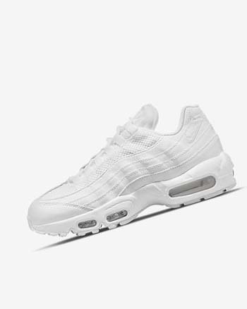 Buty Codzienne Damskie Nike Air Max 95 Białe Metal Srebrne Białe | PL_4826