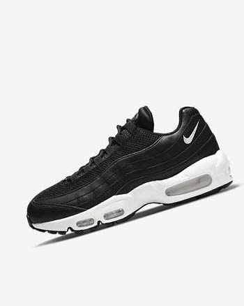 Buty Codzienne Damskie Nike Air Max 95 Czarne Białe | PL_2824