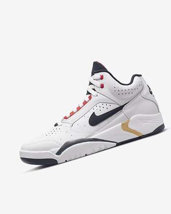 Buty Codzienne Męskie Nike Air Flight Lite Mid Białe Czerwone Metal Złote Granatowe | PL_5147