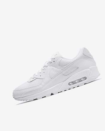 Buty Codzienne Męskie Nike Air Max 90 Białe Białe Szare Białe | PL_4634