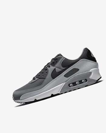 Buty Codzienne Męskie Nike Air Max 90 Ciemny Szare Ciemny Szare Szare Czarne | PL_4492
