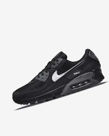 Buty Codzienne Męskie Nike Air Max 90 Czarne Szare Białe | PL_4669
