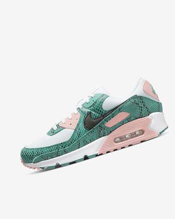 Buty Codzienne Męskie Nike Air Max 90 Turkusowe Białe Koralowe Czarne | PL_5262
