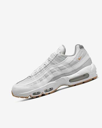 Buty Codzienne Męskie Nike Air Max 95 Białe Platyna Szare Jasny Żółte | PL_5245