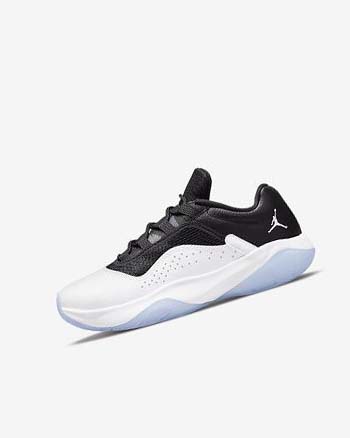Buty Do Koszykówki Chłopięce Nike Air Jordan 11 CMFT Low Białe Czarne Zielone Metal Srebrne | PL_4857