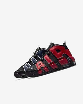 Buty Do Koszykówki Chłopięce Nike Air More Uptempo Czarne Granatowe Białe Czerwone | PL_2334