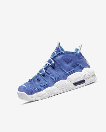 Buty Do Koszykówki Chłopięce Nike Air More Uptempo Niebieskie Niebieskie Białe | PL_4629