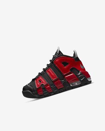 Buty Do Koszykówki Chłopięce Nike Air More Uptempo Czarne Granatowe Białe Czerwone | PL_5199