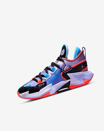 Buty Do Koszykówki Chłopięce Nike Jordan 'Why Not?' Zer0.5 Czarne Niebieskie Głęboka Czerwone | PL_1200