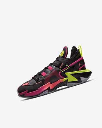 Buty Do Koszykówki Chłopięce Nike Jordan Why Not .5 Czarne Szare Szare Głęboka Mango | PL_2806
