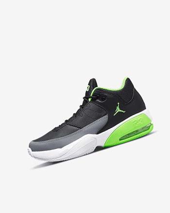 Buty Do Koszykówki Chłopięce Nike Jordan Max Aura 3 Czarne Szare Białe Zielone | PL_3253