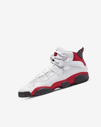Buty Do Koszykówki Chłopięce Nike Jordan 6 Rings Białe Czerwone Czarne | PL_4828