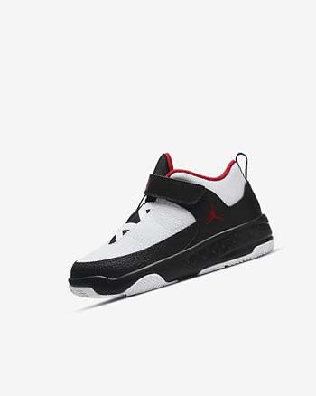 Buty Do Koszykówki Chłopięce Nike Jordan Max Aura 3 Białe Czarne Czerwone | PL_5091