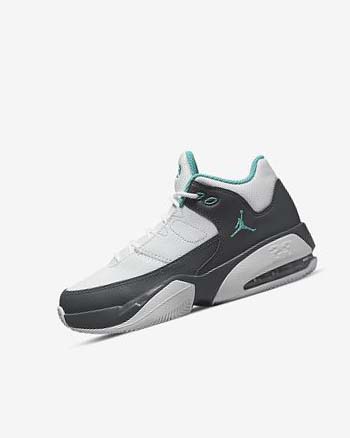 Buty Do Koszykówki Chłopięce Nike Jordan Max Aura 3 Białe Szare Turkusowe | PL_5134
