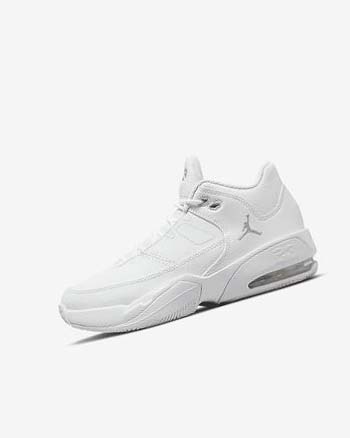 Buty Do Koszykówki Chłopięce Nike Jordan Max Aura 3 Białe Białe Metal Srebrne | PL_5329
