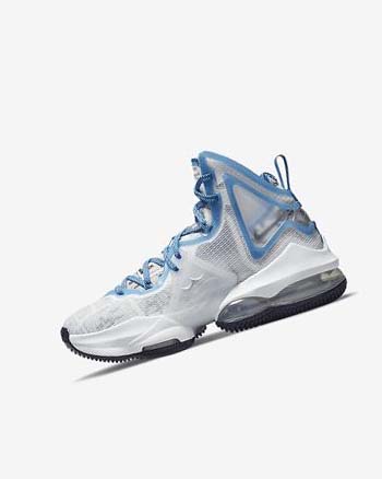 Buty Do Koszykówki Chłopięce Nike LeBron 19 Białe Niebieskie Niebieskie | PL_4727
