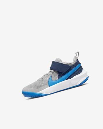 Buty Do Koszykówki Chłopięce Nike Team Hustle D 10 Szare Granatowe Zielone Niebieskie | PL_3036