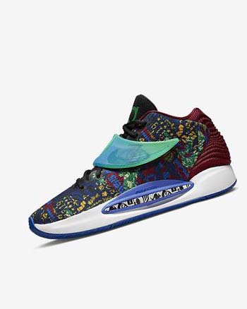 Buty Do Koszykówki Damskie Nike KD14 NRG Niebieskie Jasny Królewski Niebieski Niebieskie Głęboka Zielone | PL_4563