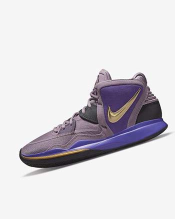 Buty Do Koszykówki Damskie Nike Kyrie Infinity Fioletowe Metal Złote | PL_5438
