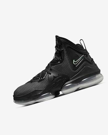 Buty Do Koszykówki Damskie Nike LeBron 19 Czarne Ciemny Szare Zielone | PL_2268