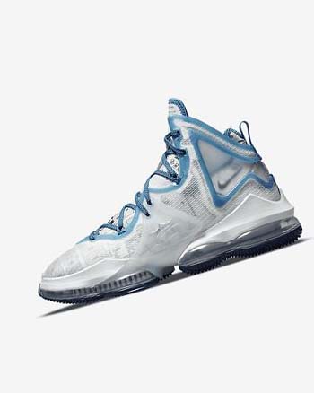 Buty Do Koszykówki Damskie Nike LeBron 19 Białe Niebieskie Niebieskie | PL_2650