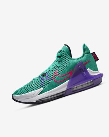 Buty Do Koszykówki Damskie Nike LeBron Witness 6 Turkusowe Białe Różowe | PL_3142