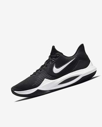Buty Do Koszykówki Damskie Nike Precision 5 Czarne Ciemny Szare Białe | PL_5496