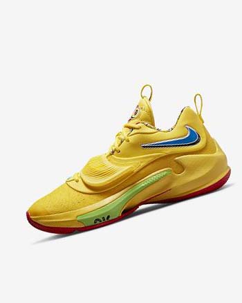 Buty Do Koszykówki Damskie Nike Zoom Freak 3 Żółte Białe Czerwone Czarne | PL_5336