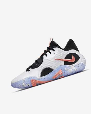 Buty Do Koszykówki Męskie Nike PG 6 Białe Czarne Niebieskie Czerwone | PL_5225