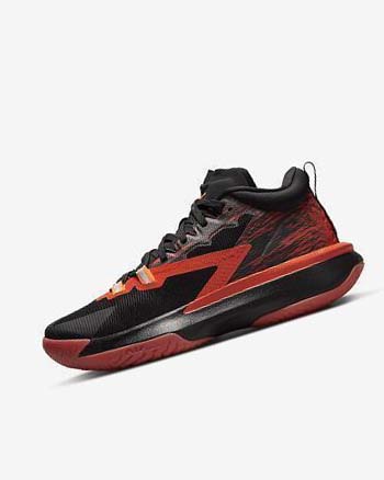 Buty Do Koszykówki Męskie Nike Zion 1 SP Czarne Czerwone Pomarańczowe | PL_4608