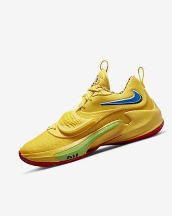 Buty Do Koszykówki Męskie Nike Zoom Freak 3 Żółte Czerwone | PL_5360