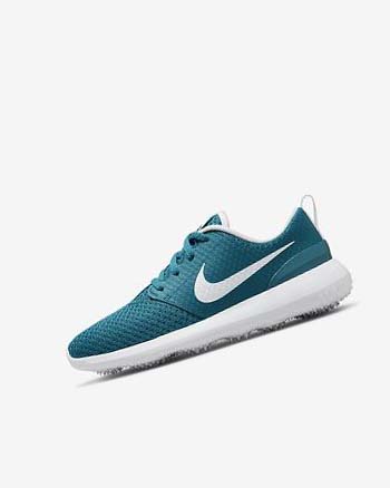 Buty Golfowe Chłopięce Nike Roshe G Jr. Czarne Białe | PL_4723